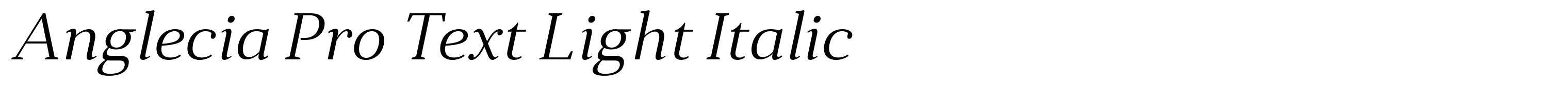 Anglecia Pro Text Light Italic